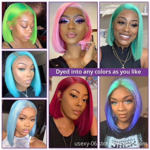 Cheap honey blonde human hair lace front bob wig,613 transparent hd lace frontal wig,pre-plucked virgin human hair 613 bob wig